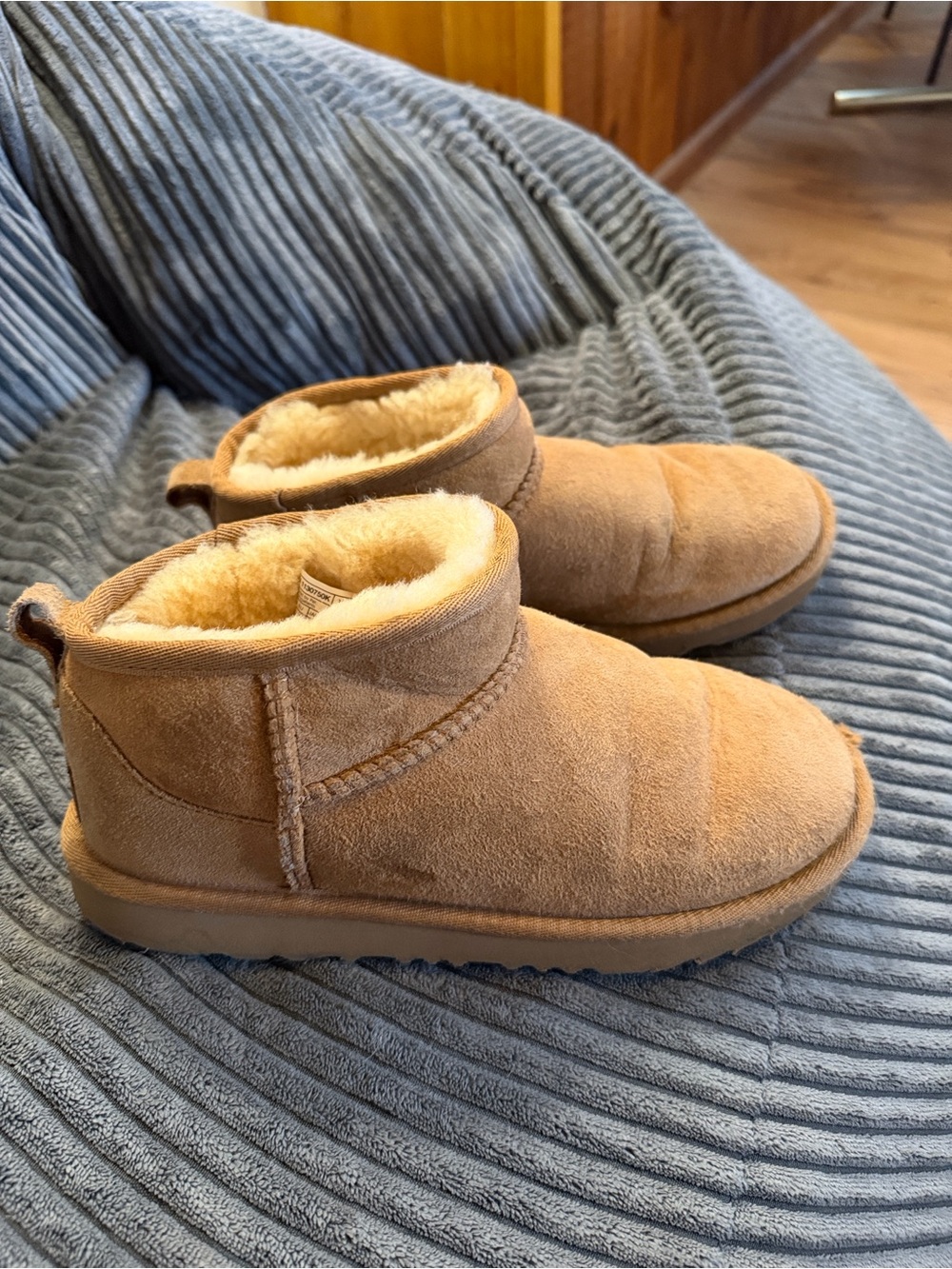 UGG Kids Chestnut Brown Suede Booties